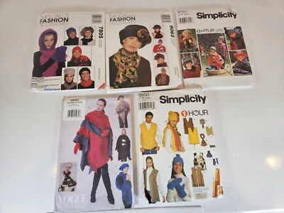 Vogue Accessories 9689 Lot of 5 Varied Patterns Uncut Unused Hats Gloves Scarves - Image 1 of 4