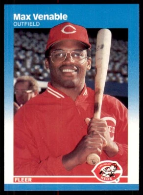 1987 Fleer Max Venable . Cincinnati Reds #216 - Image 1 of 2