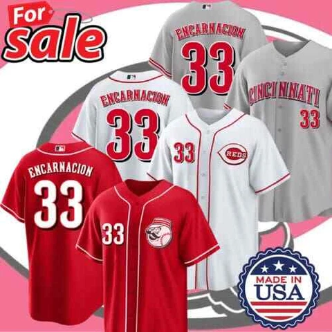 Christian Encarnacion-Strand #33 Baseball Shirt Jsy Fan Made Printed Reds Cover