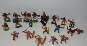 Vintage American Indian Lot / Elastolin Type/Xiloplasto/Starlux - Picture 1 of 15