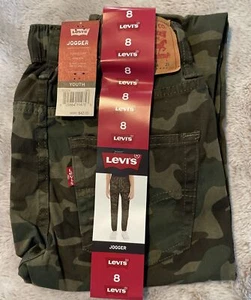 Youth Camouflage Slim Fit Levi’s Joggers Size 8 Elastic Waist NWT Stretch - Picture 1 of 8