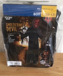 Devil Light Up Costume Boy’s Large Smoldering New Halloween Cosplay Set - Picture 1 of 11