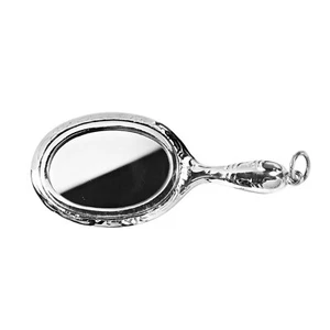 Exquisite Vine Oval Sterling Silver Hand Mirror/Keepsake - Picture 1 of 3