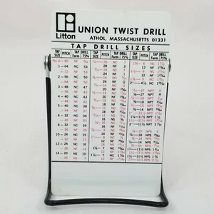 Litton Union Twist Drill Decimal Equivalents  - Picture 1 of 2
