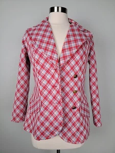 Sherie Kay Women's Vintage Plaid Blazer 1970s Size Small  - Picture 1 of 5