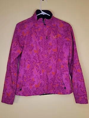 THE NORTH FACE PINK FLORAL FULL ZIP JACKET FLEECE LINED JACKET WOMEN'S SZ S - Image 1 of 4