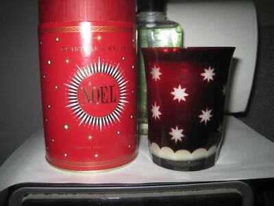 Crabtree & Evelyn Vintage Noel Candle Soporte de Vidrio Rojo Nuevo Contenedor 55HR Franki Foto 1 de 4