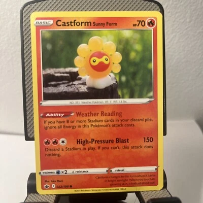 Castform Sunny Form 022/198 Swsh06: Sword & Shield - Chilling Reign Regular - Image 1 of 2