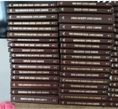 LOUIS L'AMOUR LEATHERETTE BOOKS - YOU PICK YOUR TITLES - DROP DOWN MENU - - Image 1 of 2