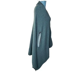 Vintage Ricochet Strick ärmellos grün Kaskade Pullover Poncho Cardigan Weste OS - Bild 1 von 8