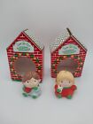 Vintage Enesco Christmas -Dear God Kids ornaments-(Two) -Boy /Heart-Girl/package