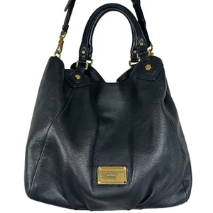 Marc by Marc Jacobs Francesca Hobo Schultertasche schwarz Kiesel Leder extra groß - Bild 1 von 17