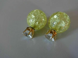 Cristal Oro Shamballa Bola Oreja Perla Enchufe XXL Pendiente Lujo Joya Brillante - Imagen 1 de 26