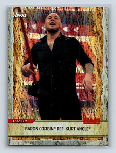 2020 Topps WWE Baron Corbin Def. Kurt Angle Sparkle Holo #39 - Picture 1 of 2