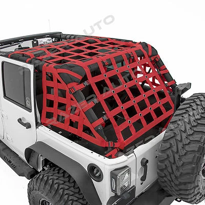 Red de retención sistema de red de carga roja de 2 puertas todo terreno para Jeep Wrangler JK 07-17  Foto 1 de 2