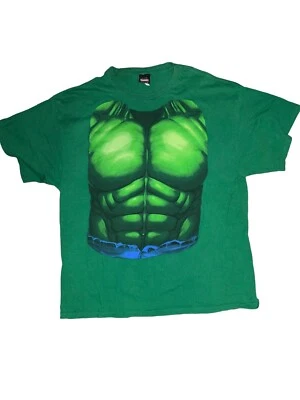 Y2K Mad Engine Green Hulk Chest Front Print Men’s Size XXL Hulk ABS Shirt - Image 1 of 3