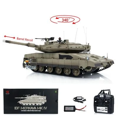 1:16 IDF Merkava MK IV Infrared Battle Tank HengLong 3958 RC Model W/BB Shoot - Image 1 of 4
