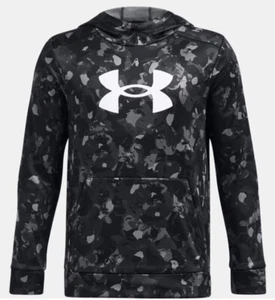 Armour Fleece Big Logo Printed Black/White Camo Size YL - Bild 1 von 2