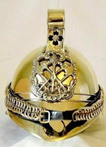 Firefighting Rescue Vintage Fully Brass Fireman Fighter Chief Helmet Replica - Picture 1 of 7