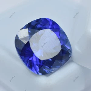 9.10 Ct Natural Extremely Blue Tanzanite Square Cushion CERTIFIED Loose Gemstone - Picture 1 of 7