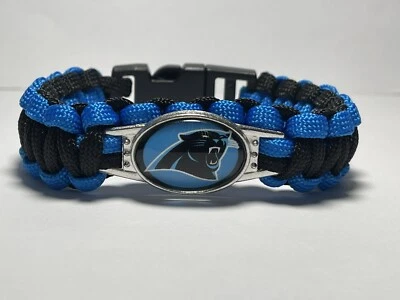 Carolina Panthers NFL 伞绳手链 全新 — 第 1/2 张图片