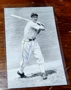 Luke Appling HOF handsignierte s/w Foto Postkarte 3,5 x 5,5 Cleveland Indianer - Bild 1 von 2