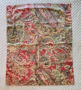 POTTERY BARN RED/GREEN CAESAREA PAISLEY PRINT BED SHAM STANDARD - Picture 1 of 6