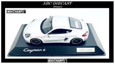 PORSCHE CAYMAN E Argent Jantes noires liseré vert - 1:43 SPARK WAP 0204030F - Photo 1/4