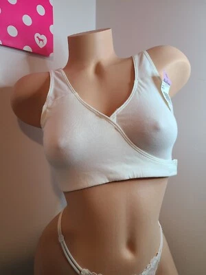 NWT VTG Bestform Wireless Front Close Comfort Bra Size 38B White - Imagem 1 de 4