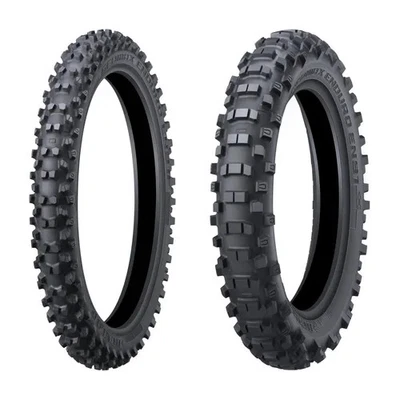 Juego de neumáticos traseros Dunlop Geomax EN91 90/90-21 140/80-18 Husqvarna TE250 02-03 Foto 1 de 4