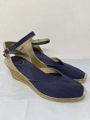 Sandalia alpargata Toni Pons Ter' Slingback mujer 39 cuña vacaciones informal azul marino Foto 1 de 4