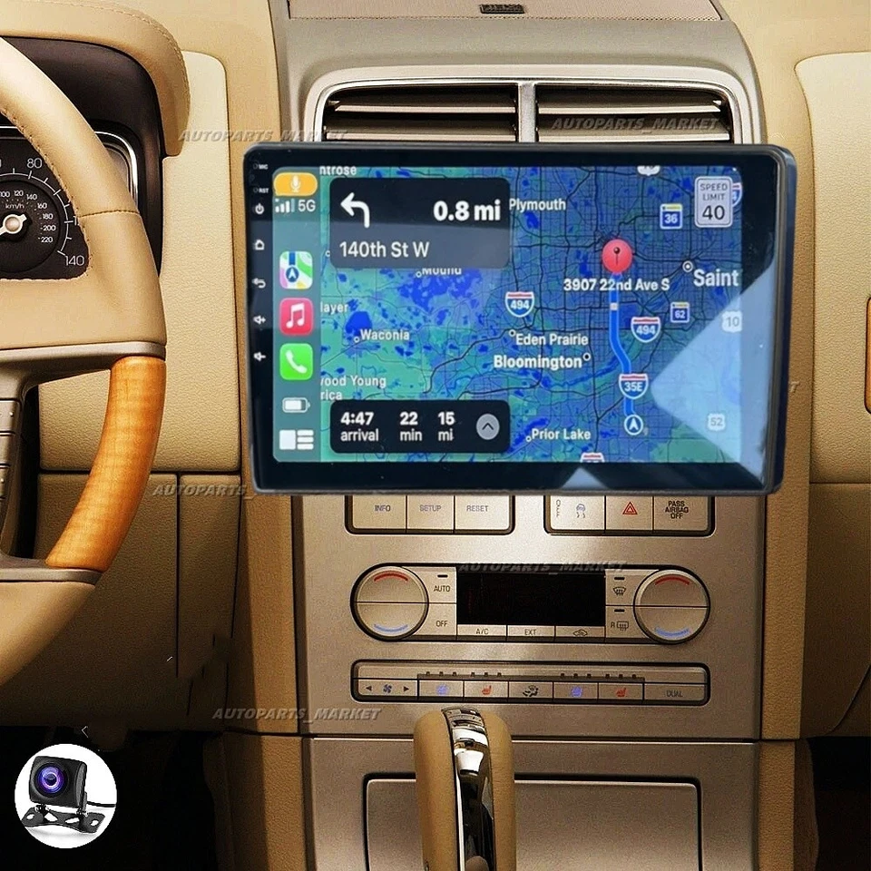 For 2007 2008 2009 Lincoln MKX Android 13 Carplay Car Stereo Radio GPS Navi +Cam Foto 1 de 4