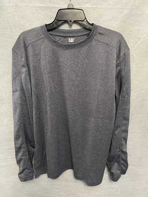 Caterpillar Coolmax мужчин новый с Ярлыками длинным рукавом серый футболка UPF 50 дышащий размер XXL - Изображение 1 из 4