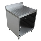 Omcan USA 44596 24" Underbar Glass Rack Storage Unit w/ Drainboard Top, Open ...