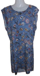 KATIES Sleeveless Blue Floral Knee Length Dress Size 16 - Picture 1 of 4