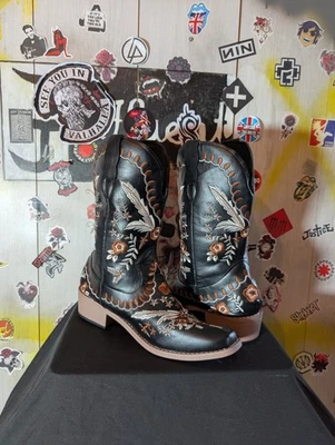 Stivali da cowboy donna neri con  - Immagine 1 di 4