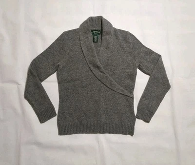 De Colección Lauren Ralph Lauren Talla PS Lana de Cordero Angora Imitación Envoltura Suéter Mantón Cuello Foto 1 de 4