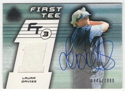 LAURA DAVIES 2003 Upper Deck SP Game Used First Tee RC Rookie AUTO /1000 #77 - Image 1 of 2