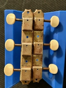 REAL PATINA! VINTAGE 1950`s GIBSON "SINGLE LINE" KLUSON TUNERS 100% ORIGINAL - Picture 1 of 6