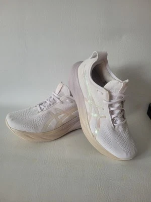 ASICS Women's Size 12 Gel-Nimbus 25 Anniversary Running Shoes White Rose Ambre - Image 1 of 4