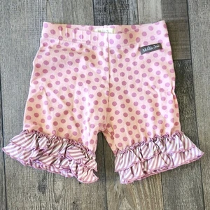 Matilda Jane Ruffle Shorts Girls Size 6 | Pink Polka Dot | EUC - Picture 1 of 7