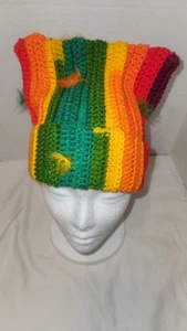 Crochet Cat Ear Beanie (Hand Made) - Picture 1 of 3