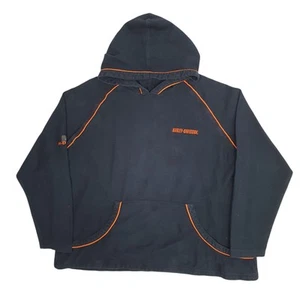 HARLEY DAVIDSON Hoodie Vintage 90s Made In USA Jumper Sweatshirt Womens 3W - Picture 1 of 7