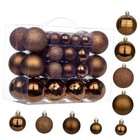 50pcs Christmas Ball Ornaments Shatterproof Christmas Tree Ball Brown