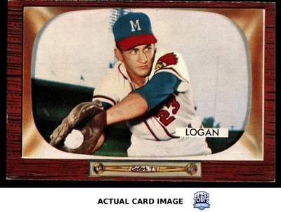 1955 Bowman #180 JOHNNY LOGAN Milwaukee Braves VG - Image 1 of 4
