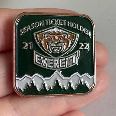 Prendedor porta boletos de temporada Everett Silvertips 21-22 equipo de aficionados de hockey CHL  Foto 1 de 3