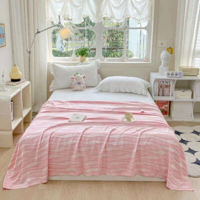 Nature Bamboo Fiber Yarn Dyed Jacquard Towel Quilt Summer Cool Quilt Flat Sheet - Image 1 of 4