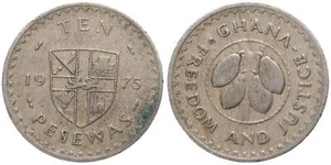 Ghana - 10 Ten Pesewas 1975 - Freedom And Justice - II - Picture 1 of 1