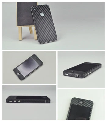 Carbon Fibre Full Body Skin For Apple iPhone 5/5s in Black, White or Grey - Image 1 of 3