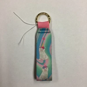 Simply Southern Key Fob Keychain Kitten Unicorn Print Pink Girly Key Chain NWOT - Picture 1 of 6